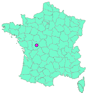 Localisation en France de la geocache [9x9 86] Le pont de fer 1 🚂