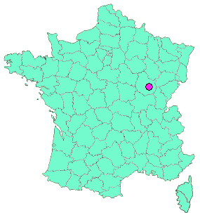 Localisation en France de la geocache Dijon, la ville aux cent clochers. 3.0 Cache Bonus