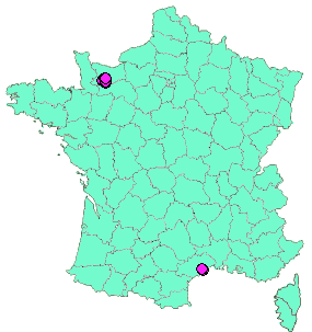 Localisation Geocaches placées par un Geocacheur