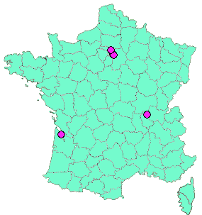 Localisation Geocaches placées par un Geocacheur