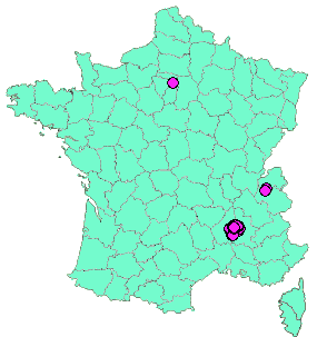 Localisation Geocaches placées par un Geocacheur