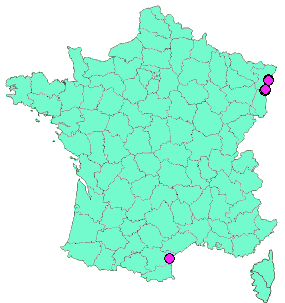 Localisation Geocaches placées par un Geocacheur