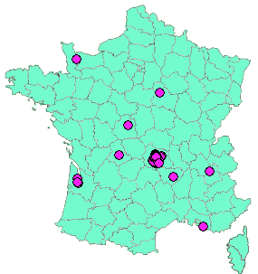 Localisation Geocaches placées par un Geocacheur