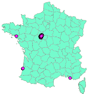 Localisation Geocaches placées par un Geocacheur