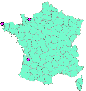 Localisation Geocaches placées par un Geocacheur