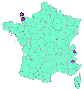 Localisation Geocaches placées par un Geocacheur