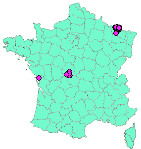 Localisation Geocaches placées par un Geocacheur