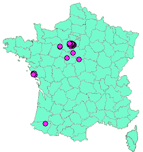 Localisation Geocaches placées par un Geocacheur