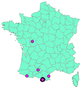 Localisation Geocaches placées par un Geocacheur