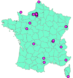 Localisation Geocaches placées par un Geocacheur