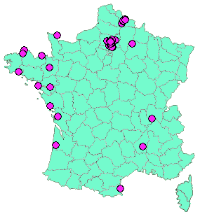 Localisation Geocaches placées par un Geocacheur