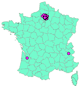 Localisation Geocaches placées par un Geocacheur