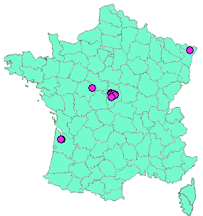 Localisation Geocaches placées par un Geocacheur