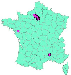 Localisation Geocaches placées par un Geocacheur