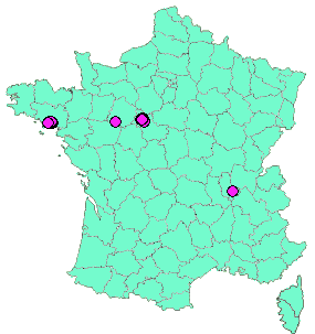 Localisation Geocaches placées par un Geocacheur