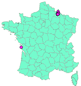 Localisation Geocaches placées par un Geocacheur