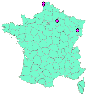 Localisation Geocaches placées par un Geocacheur