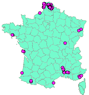 Localisation Geocaches placées par un Geocacheur