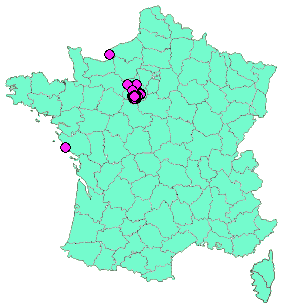 Localisation Geocaches placées par un Geocacheur