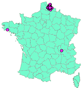 Localisation Geocaches placées par un Geocacheur