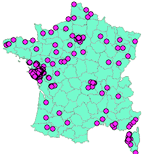 Localisation Geocaches placées par un Geocacheur