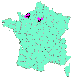 Localisation Geocaches placées par un Geocacheur