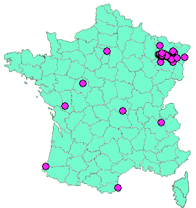 Localisation Geocaches placées par un Geocacheur