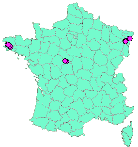 Localisation Geocaches placées par un Geocacheur