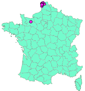 Localisation Geocaches placées par un Geocacheur