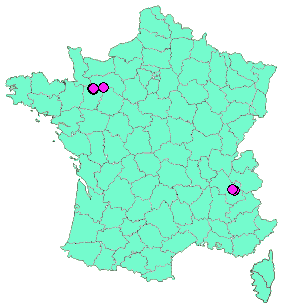 Localisation Geocaches placées par un Geocacheur