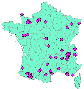 Localisation Geocaches placées par un Geocacheur