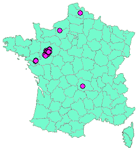 Localisation Geocaches placées par un Geocacheur