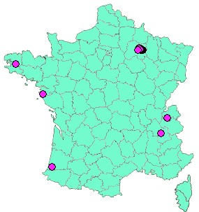 Localisation Geocaches placées par un Geocacheur