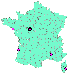 Localisation Geocaches placées par un Geocacheur