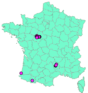 Localisation Geocaches placées par un Geocacheur