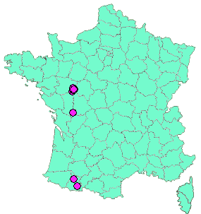 Localisation Geocaches placées par un Geocacheur