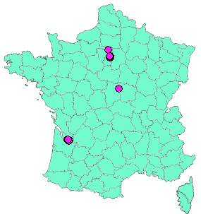 Localisation Geocaches placées par un Geocacheur