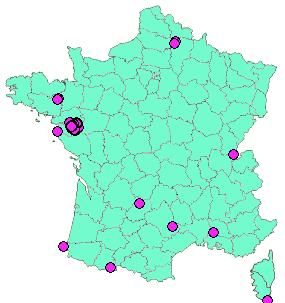 Localisation Geocaches placées par un Geocacheur