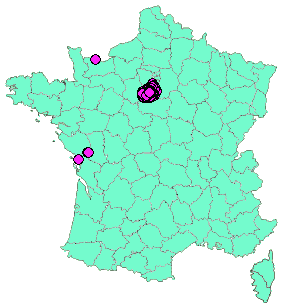 Localisation Geocaches placées par un Geocacheur