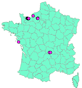 Localisation Geocaches placées par un Geocacheur