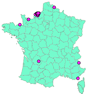 Localisation Geocaches placées par un Geocacheur