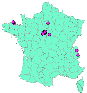 Localisation Geocaches placées par un Geocacheur