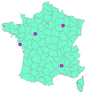 Localisation Geocaches placées par un Geocacheur