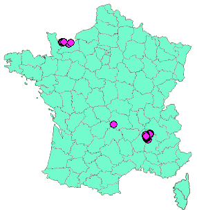 Localisation Geocaches placées par un Geocacheur