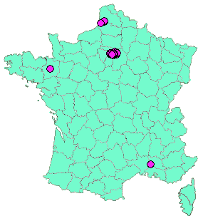 Localisation Geocaches placées par un Geocacheur