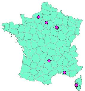 Localisation Geocaches placées par un Geocacheur