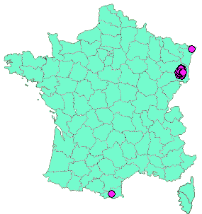 Localisation Geocaches placées par un Geocacheur