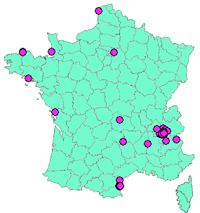 Localisation Geocaches placées par un Geocacheur