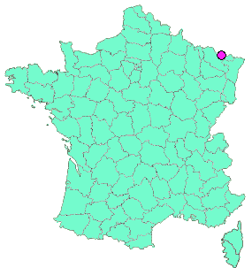 Localisation en France de la geocache LA FEMME SAUVAGE  ---  WILDFRAUENWEG