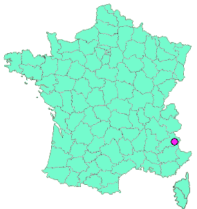 Localisation en France de la geocache Début de la route du Queyras